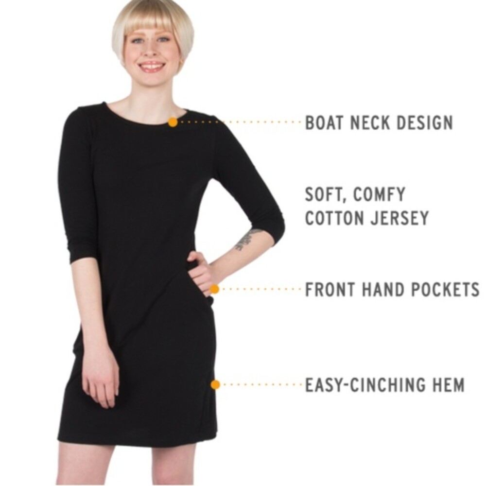 Betabrand 30 Day Travel Knit Dress Gray Ruched 3/4 Sleeve XS - Picture 11 of 11